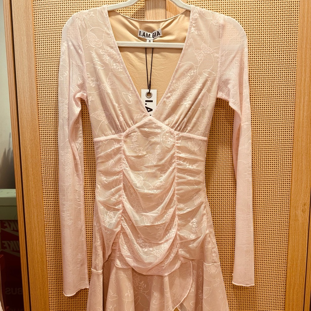 I.AM.GIA Pink Long-Sleeve Dress